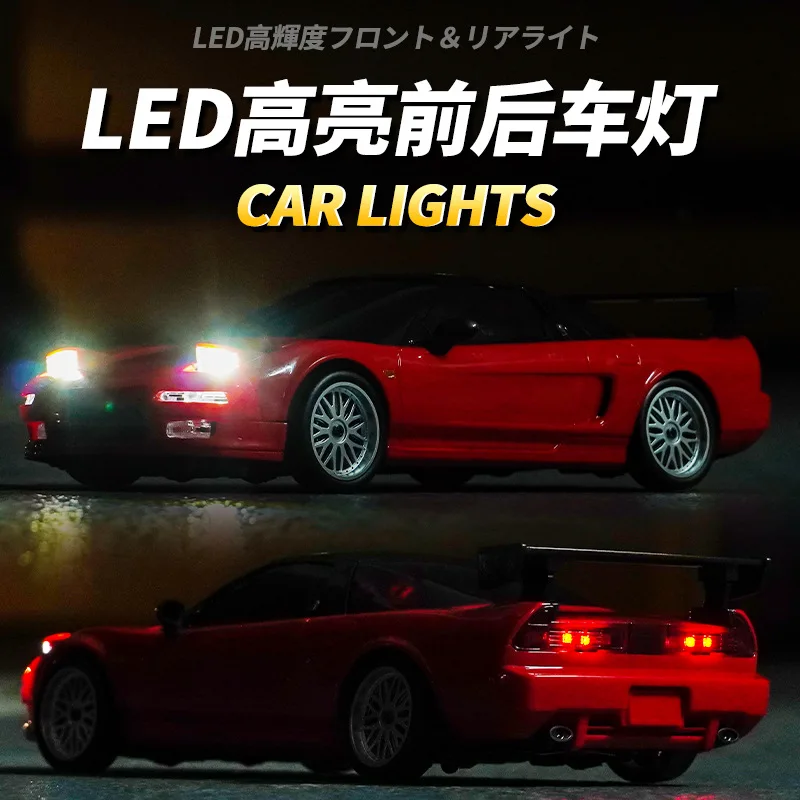 JDM Style 1/18 Acura NSX RC with Pop-Up Lights 2.4GHz Drift Car LED Lights High-Detail RC Model for Collectors Car Enthusiasts 2