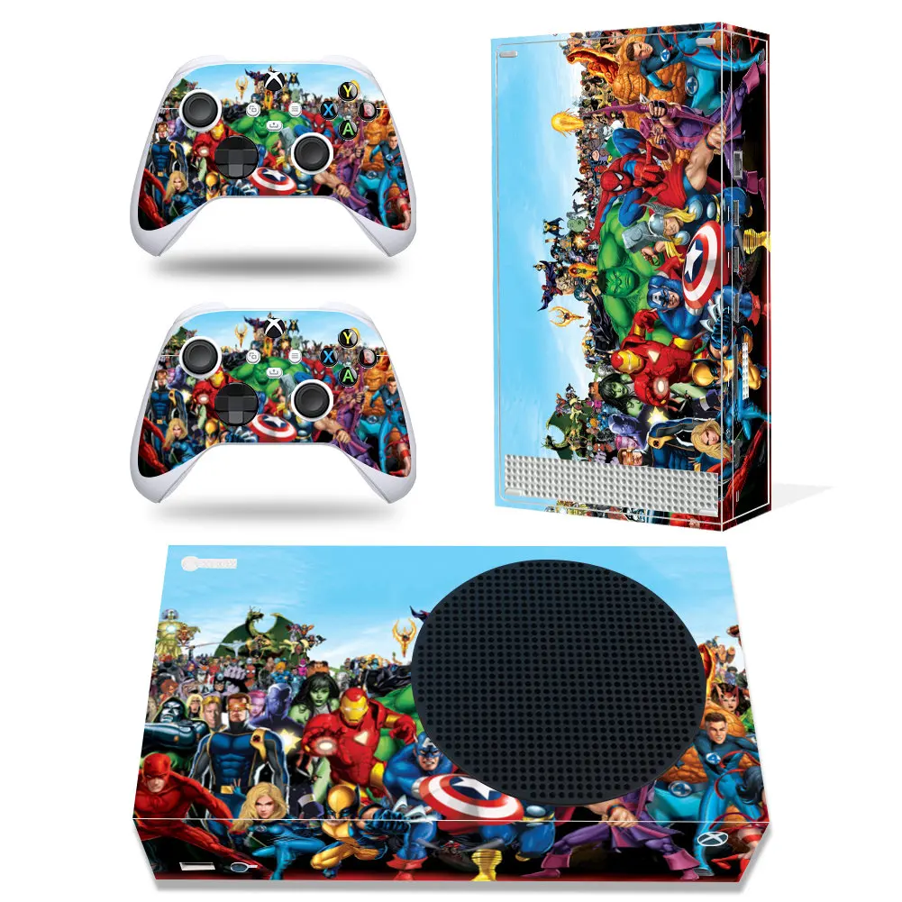 Marvel Iron Man Spiderman Skin Sticker Decal Cover for Xbox Series S Console and 2 Controllers Xbox Series S Skin Sticker Vinyl 