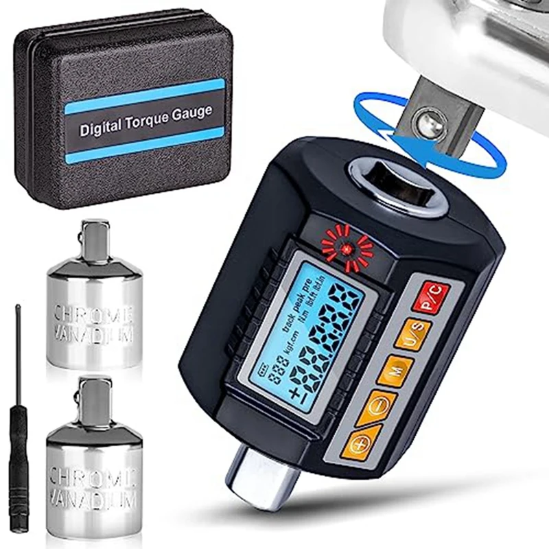 

1 Set Torque Adapter 1/2.3/8Inch, 1/4Inch-On LED Backlight Memory Function 50H Working Time Fit For Car Repairing
