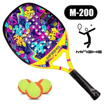 

MINGHE carbon fiber beach racket model M-200 color graffiti series racket with backpack designed for beginners