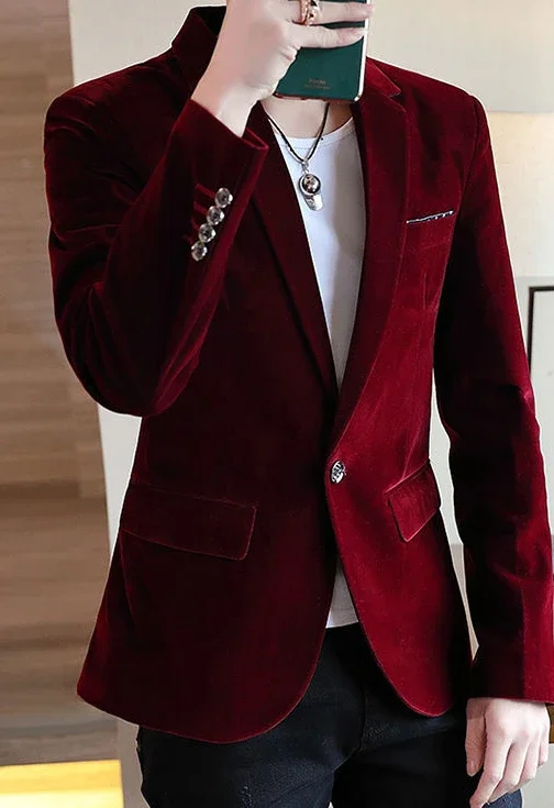 Men's Long Sleeve Duffle Blazer Suit