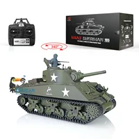 Outdoor Toys 2.4G HENG LONG 1/16 7.0 Plastic M4A3 Sherman RTR RC Tank Model 3898 Barrel Recoil Smoking BB Pellets TH17666-SMT4 1