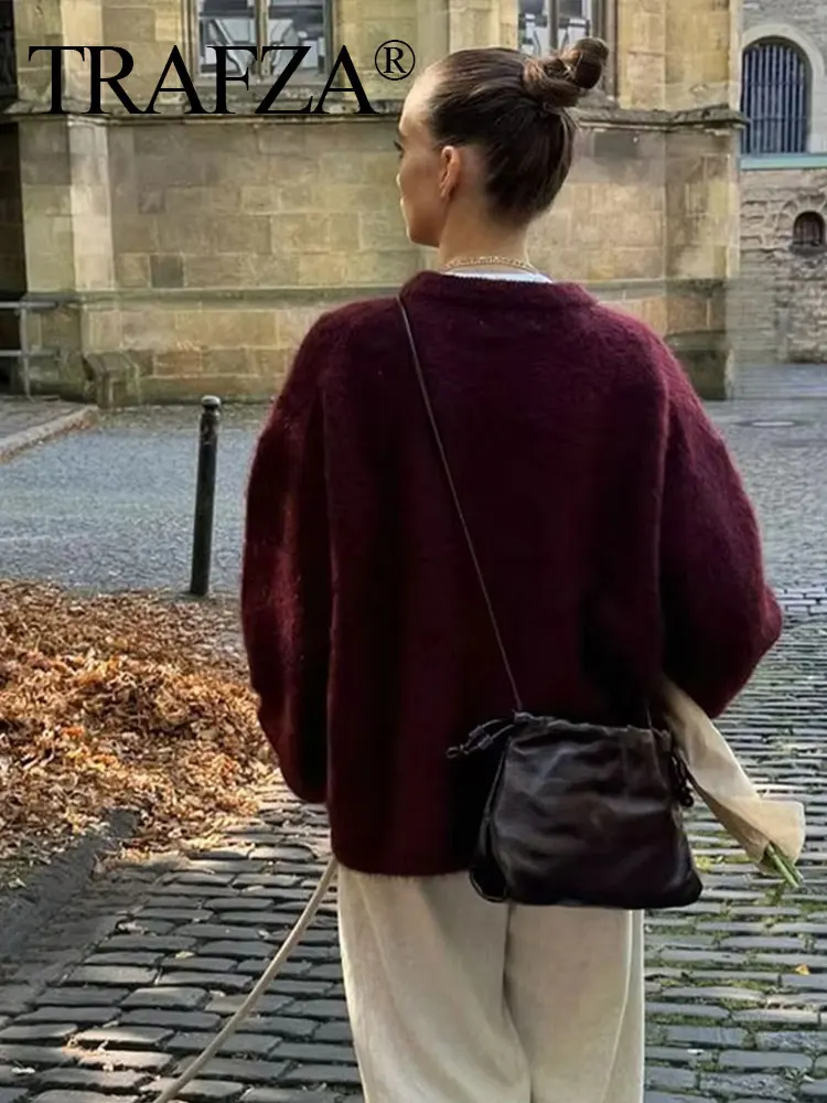 HH Women Elegant Solid O Neck Sweater Loose Casual Long Sleeve Knitted Pullover Sweatshirt Autumn Office Lady Knitwear Top