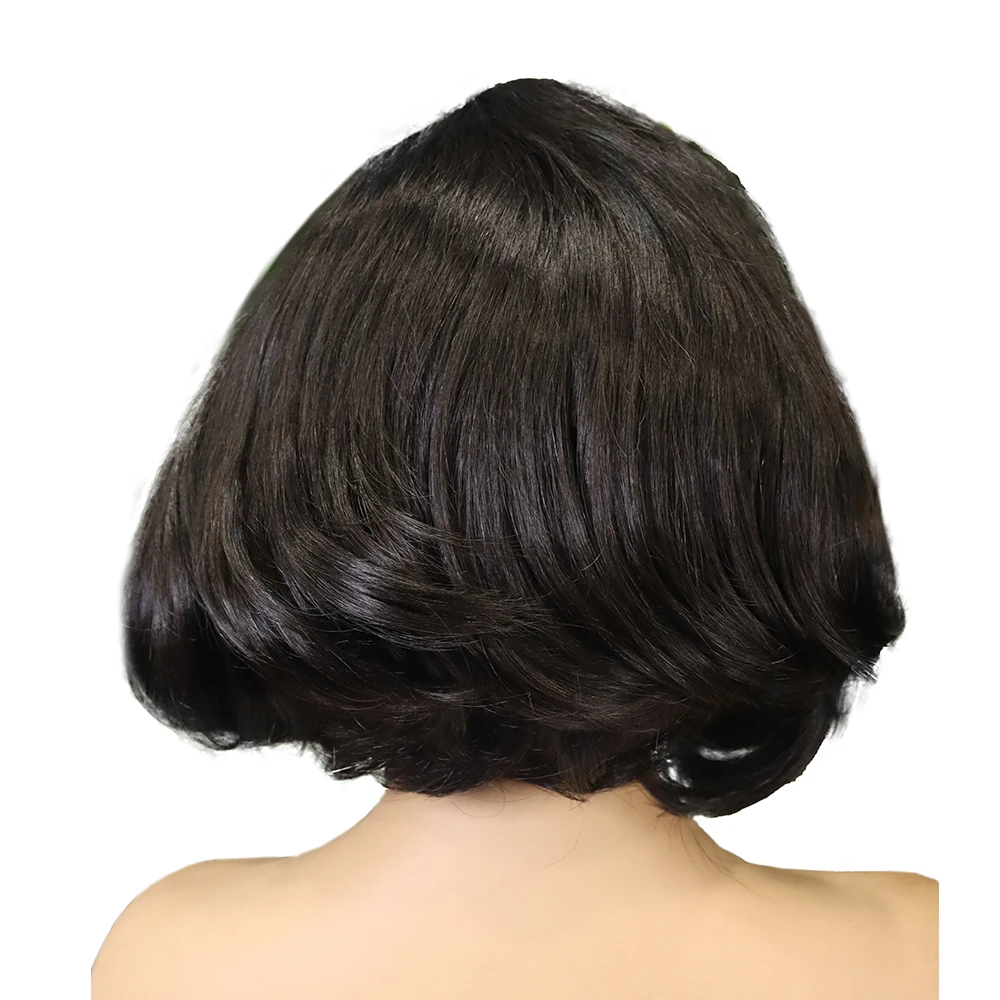 300% Density 13x4 Transparent Lace Front Human Hair Wigs Double Drawn Pixie Short Bob Straight Human Hair Wigs For Black Women