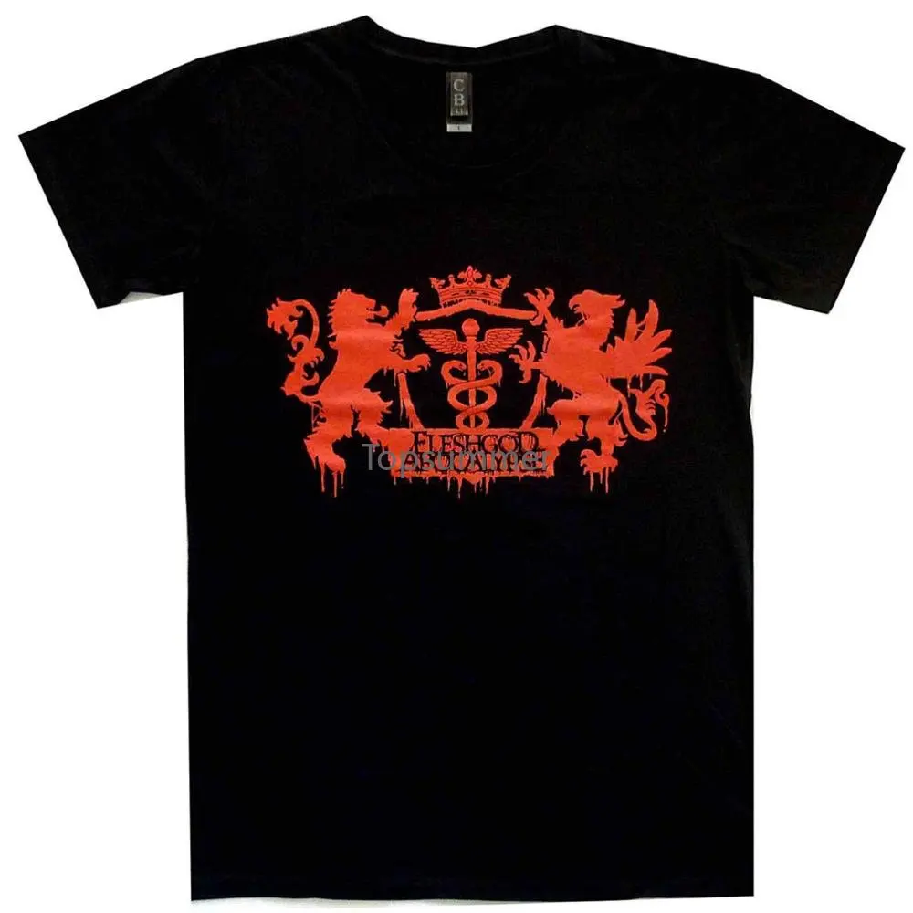 

China Style Fashion Rock Fleshgod Apocalypse Emblem Black Shirt L T-Shirt Death Metal New Summer Style Casual Clothing