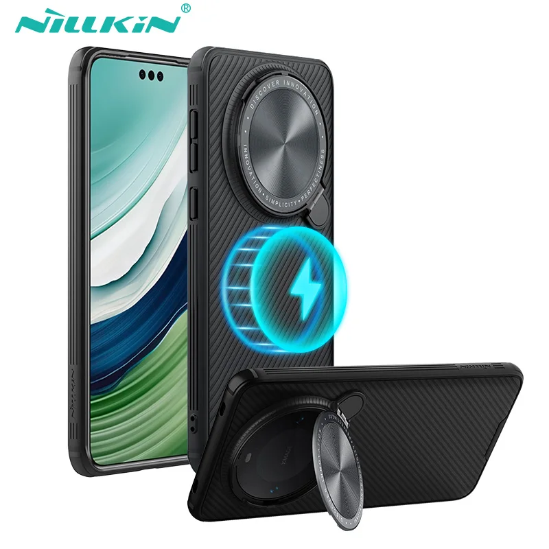 

Magsafe Case For Huawei Mate 60 Pro Nillkin CamShield Prop Magnetic Case For Mate 60 Pro Plus Adapt Lens Camera Protection Cover