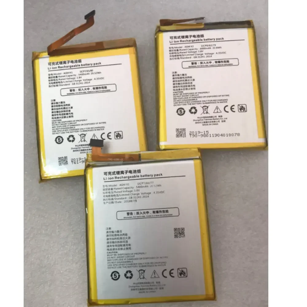 3.8V 5400Mah 6000Mah Per Batterie Per Telefoni Cellulari Agm X1 X3 X2 H1 + Tracciamento Del Numero