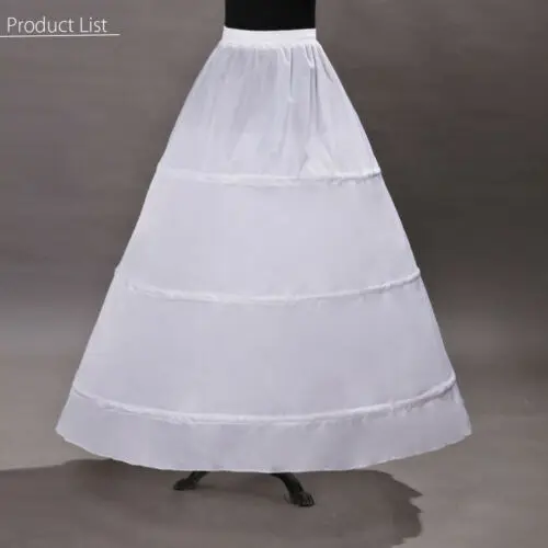 

Wedding Bridal Crinoline Petticoat Dress Slip Skirt Underskirt 3 Hoop
