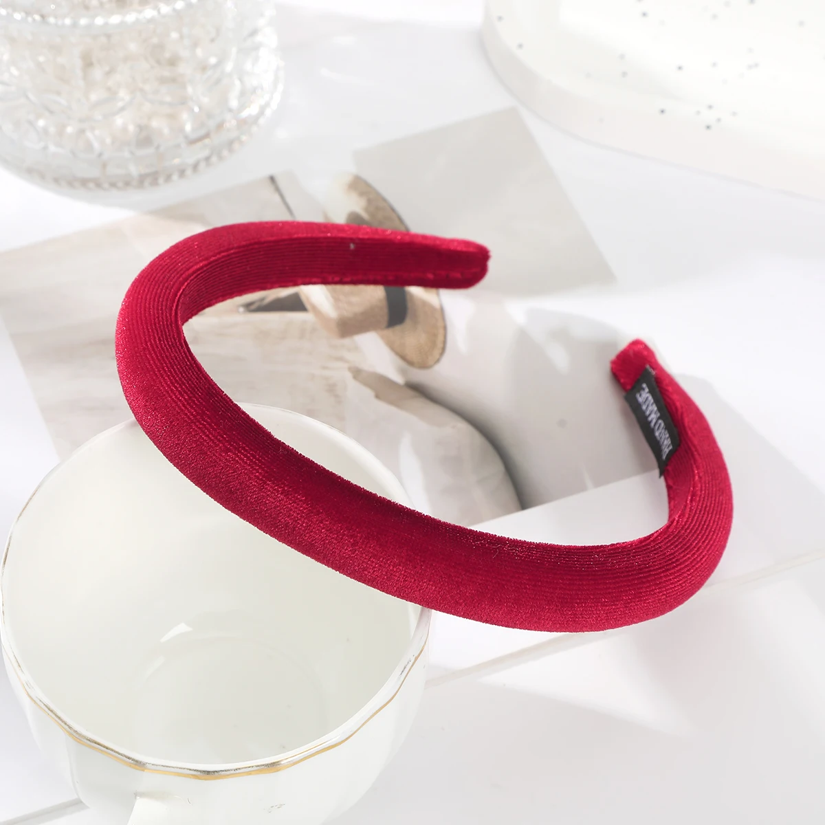 Sponge New Hair Hoops Headbands Ladies Party Festival Red Black Hairbands Headwear For Women Fashion Elastic Hair Accessories