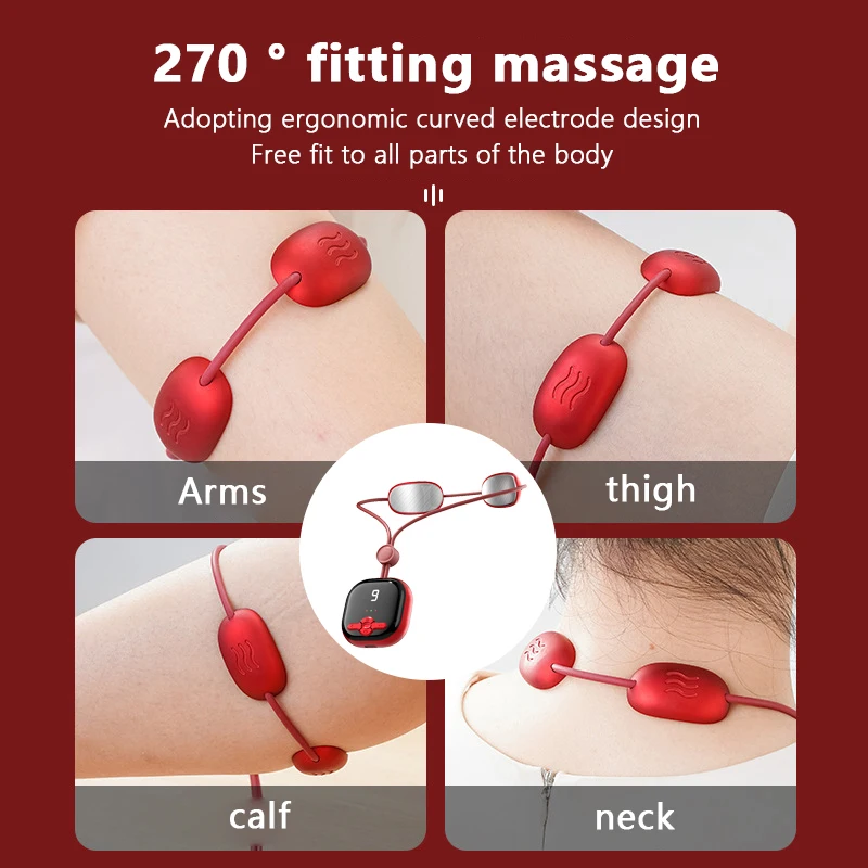 Smart Neck Protector Cervical Massager Portable Mini Pulse Shoulder Cervical Massage Hot Compress Home Physical Therapy