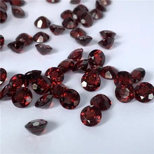  Natural Loose Garnet - Calibrated - Round Shape - Faceted Cut Loose Gemstone 5mm, 6mm, 7mm, 8mm for DIY Jewelry 