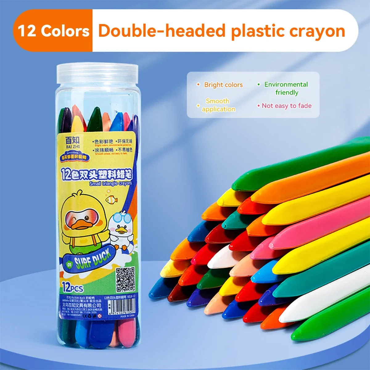 Vibrant Triangle Crayons - Non-Messy, Double-Ended Oil Paint Sticks