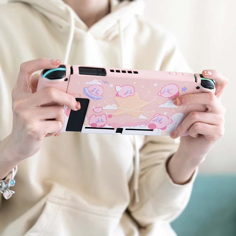 New Switch Oled Protective Case Shell for Nintendo Switch NS JoyCon Case Cartoon Pink Soft Cover For Nintendo Switch oled Cover