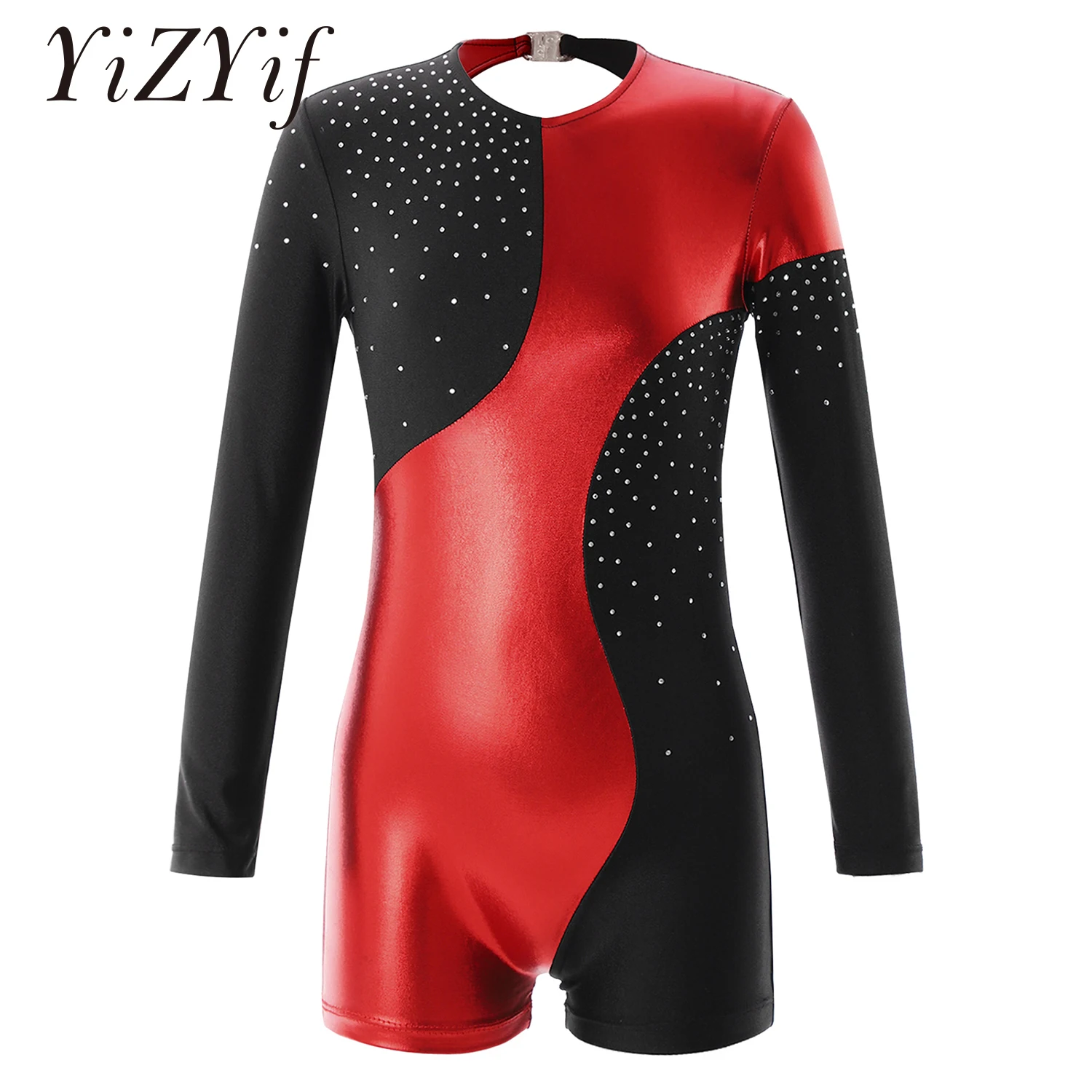 

Kids Girls Ballet Dance Leotard Unitards Long Sleeves Gymnastics Workout Dancewear Jumpsuit for Sports Competition Performance