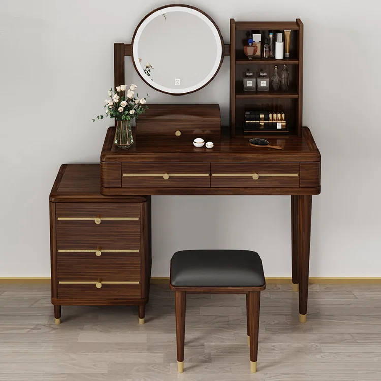 

SZT-10 Wooden Dressing Table Without Mirror Makeup Vanity Set With Led And Drawers