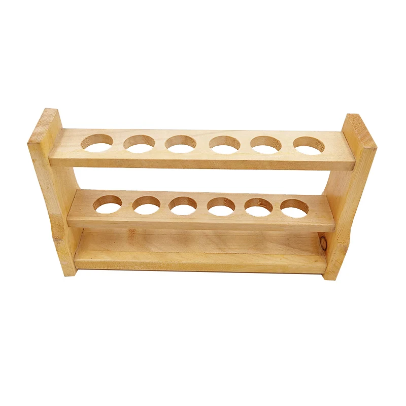 Wooden Test Tube Rack, 6Hole diameter 22m and Pins-Solid Wood