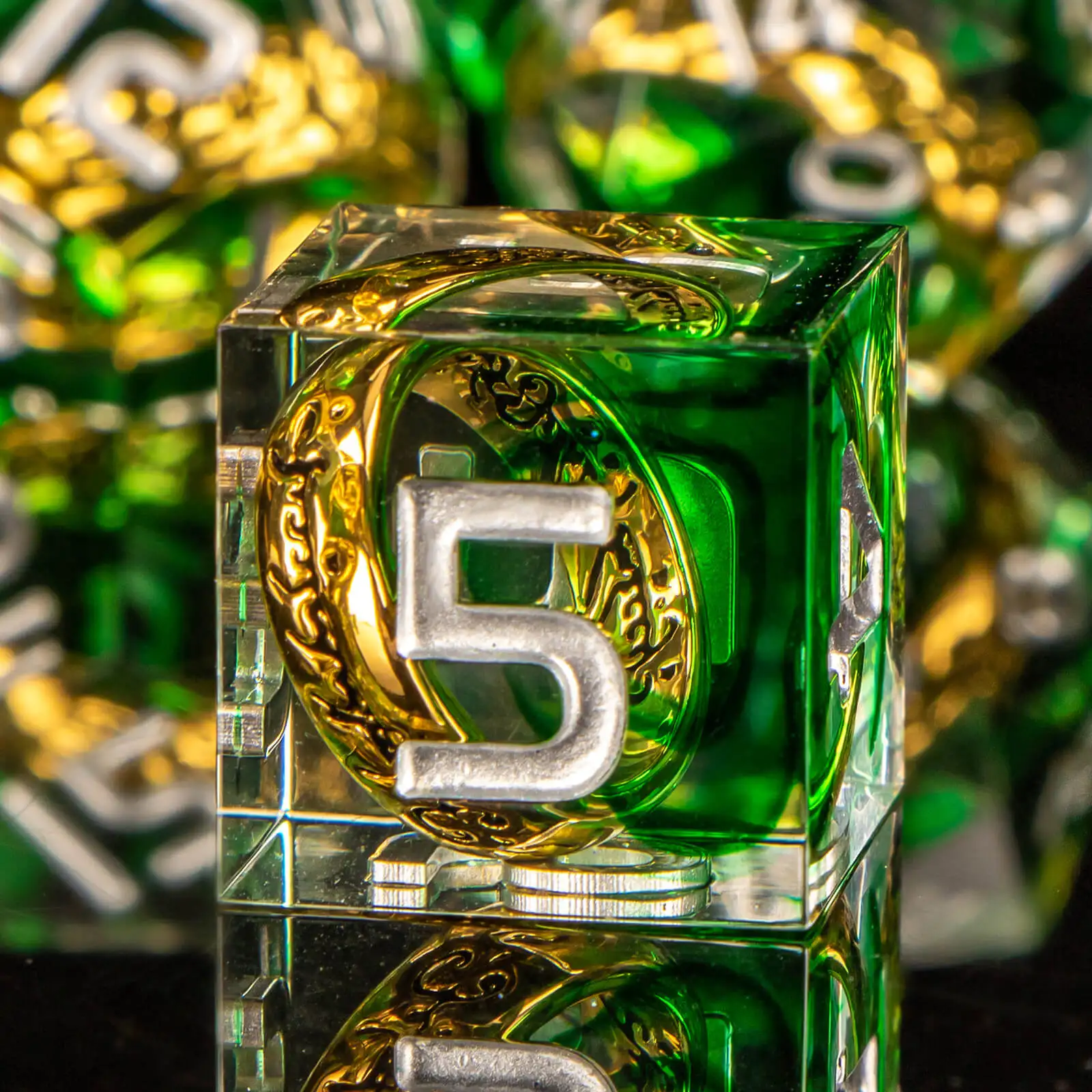 Kerwellsi Resin Sharp Edge Dadi Dnd Set D & D, Magic Lord Of The Rings Dungeon E Dragon Dice, Ltr Gioco Di Ruolo Rpg Dadi