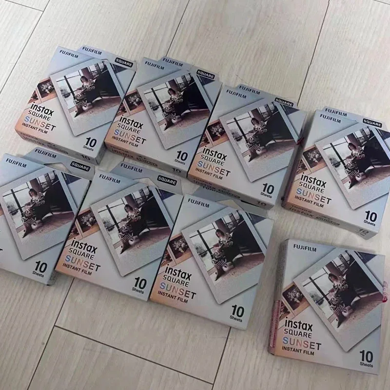 Fujifilm Instax SQUARE Film Sunset/White/Rainbow/B&W Edge Photo Paper For Fuji Instax SQ6 SQ10 SQ20 SP-3 Hybrid Instant Camera