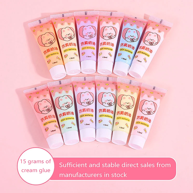 

Cream Glue Handmade Paste Glue Diy Mobile Phone Case Hairpin 15ml Tube Adhesives Card Resin Accessories