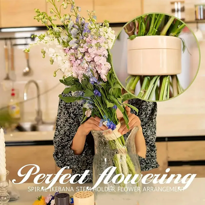 Spiral Flower Stem Stand DIY Vase Spiral Rod Stand Bouquet Flower Art DIY Home Art Decoration