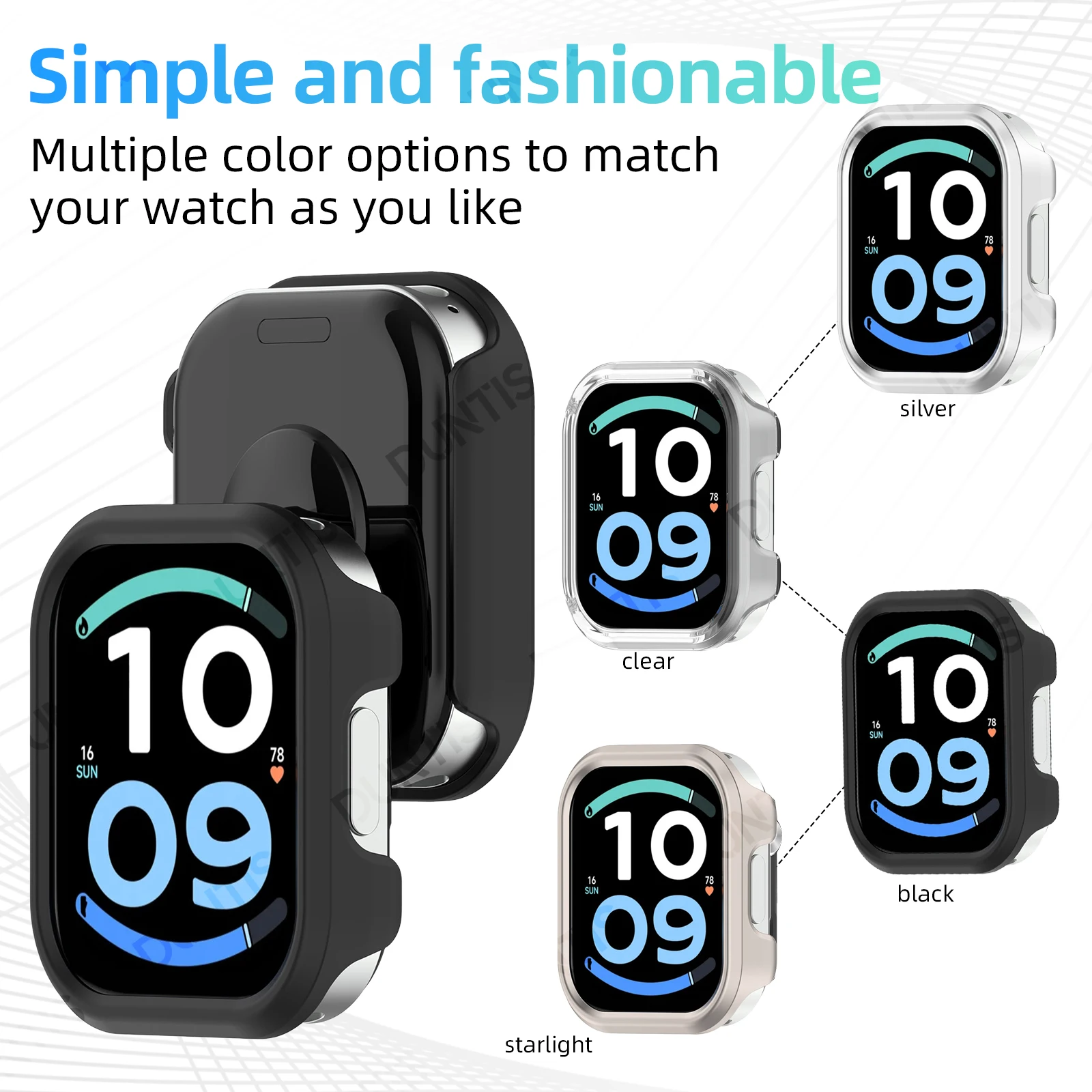 Matte Slim Scratch-Resistant Protective Hard PC Smartwatch Case