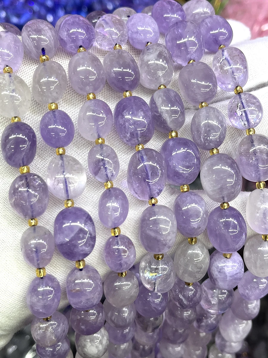 

Natural Purple Jade Conformal Amethyst Irregular Irregular Faceted Loose For Jewelry Making DIY Necklace Bracelet 15''10x15mm