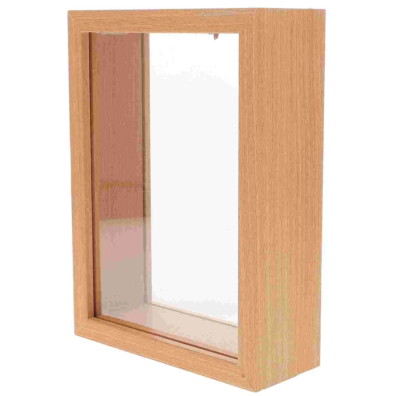 Wooden Money Bank Picture Frame Decorative Coin Bank 7 inch Shadow Box Money Saver Box Clear Money Jar for Adults Money Savi 2