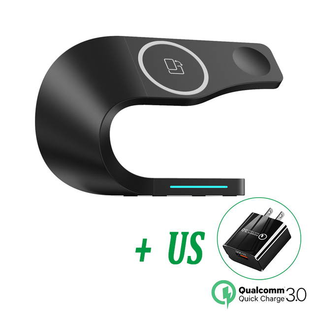 Magnetic Wireless Charger Stand For iPhone 12 Pro Max Series 4 in 1 Qi Fast Charging Dock Station For Apple iWatch AirPods