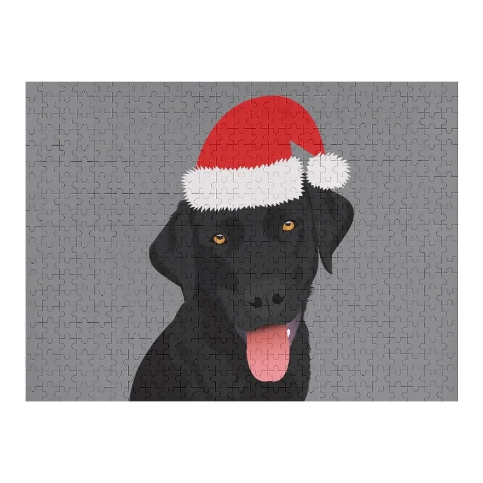 Christmas Santa Black Lab Jigsaw Puzzle Works Of Art Photo Custom Kids Toy Puzzle chinese pastel rice paper vertical grids black blue half ripe xuan paper brush pen calligraphy copy scriptures works papel arroz