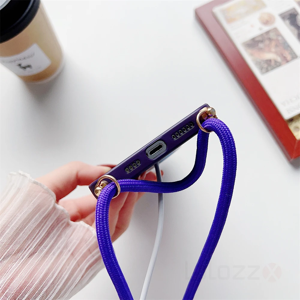 Universal Lanyard Strap Soft Phone Case with Magsafe-Compatible Magnetic Wireless Charging Cover