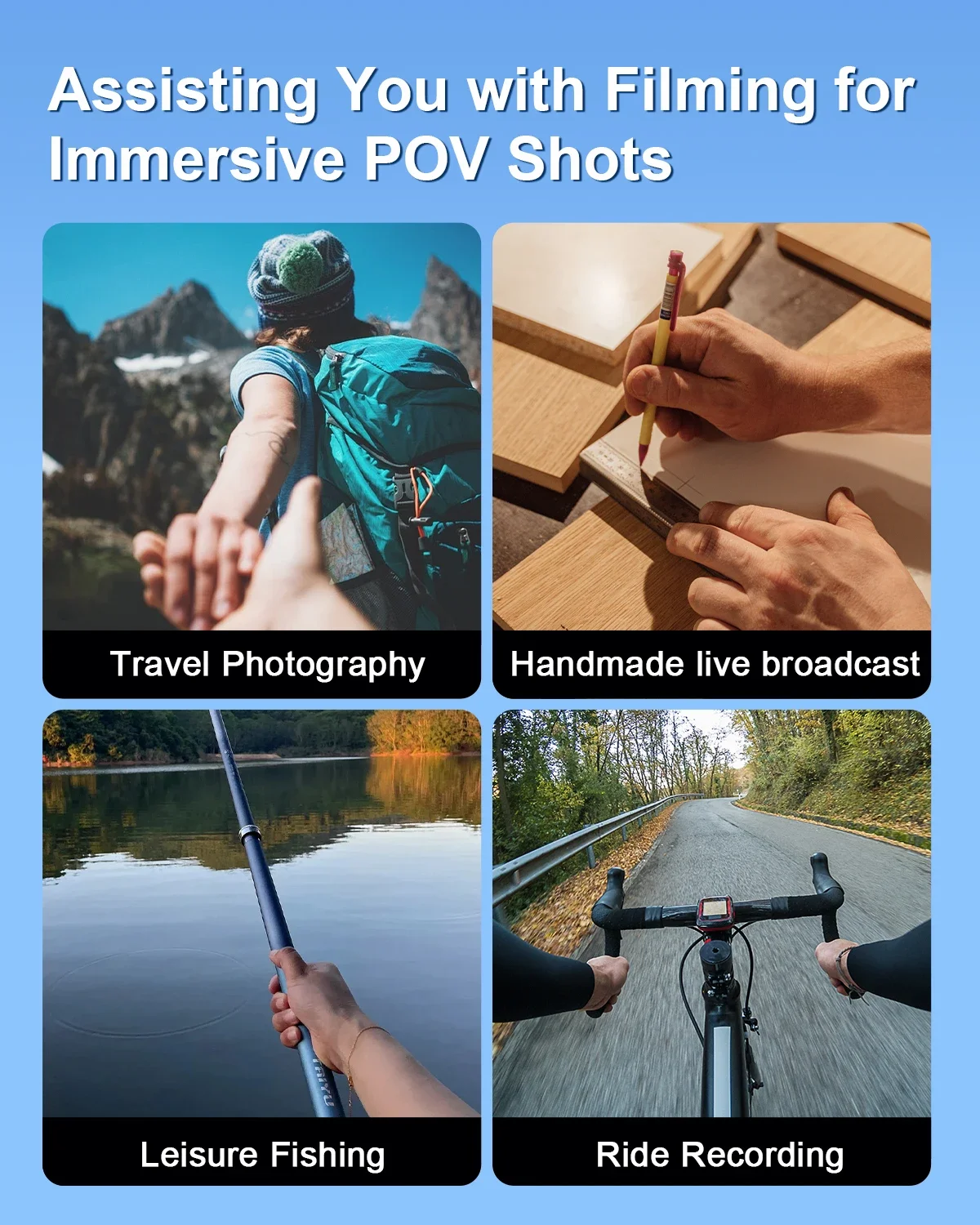 Eary Action Camera Necklace Chest Strap Neck Phone Holder Mount For POV Shots Vlog Recording Selfie Compatible With GoPro DJI