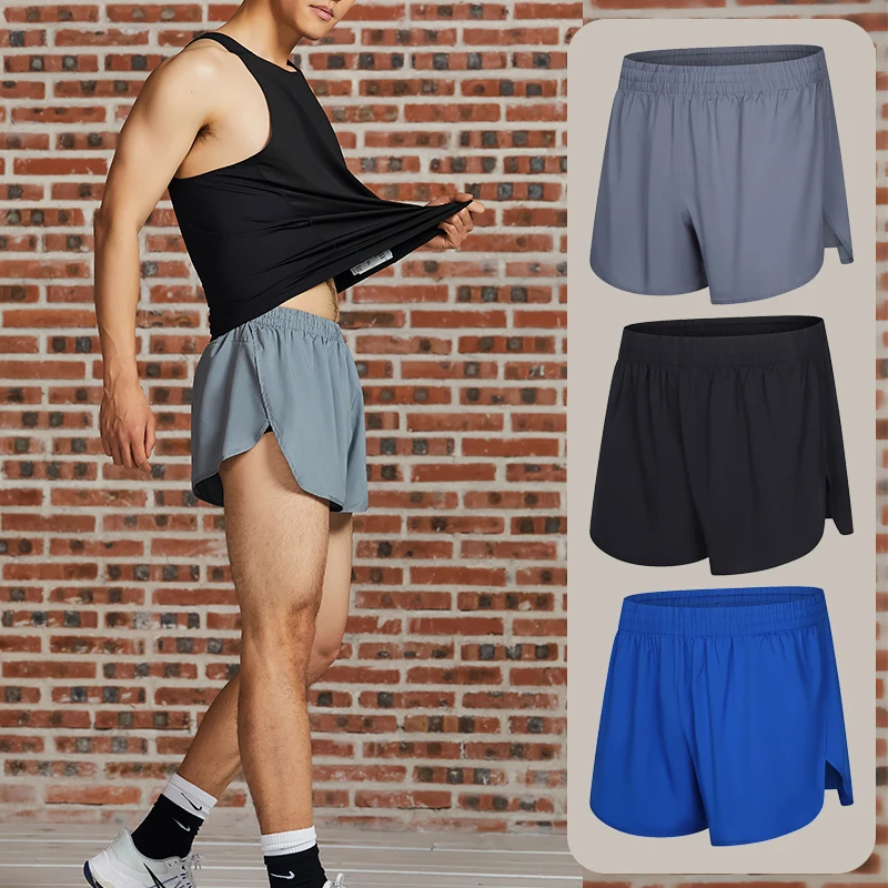 Marathon Running Shorts Men's Sports Lightweight Quick-drying Breathable Gym Fitness Training Three-point sport Pants Shorts