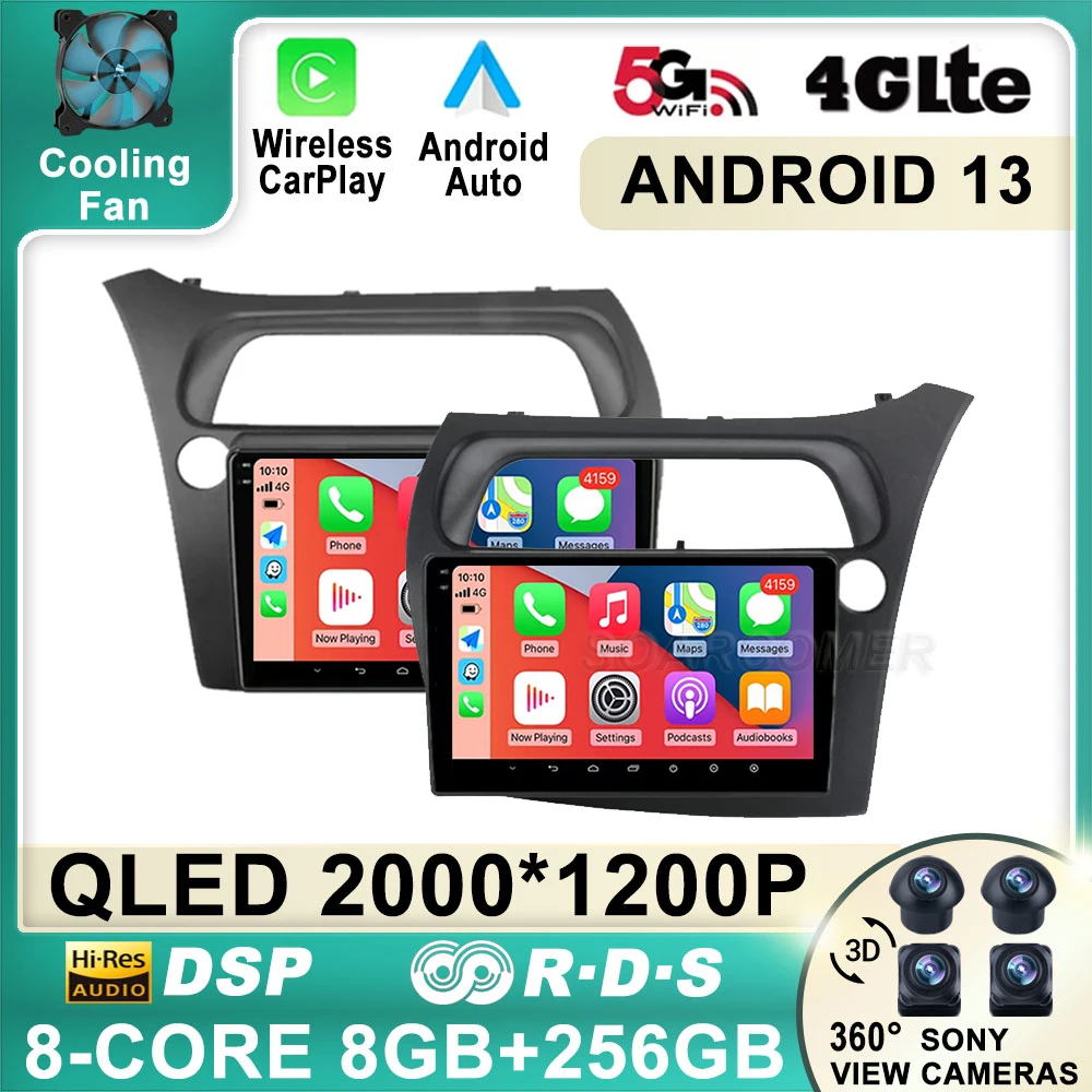 

Android 13 For Honda Civic Hatchback RHD 2006-2011 Car Radio Multimedia Video Player GPS Carplay Auto Stereo IPS Head Unit RDS
