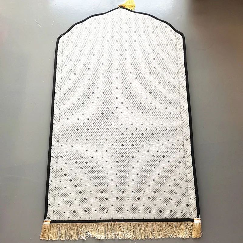 Portable Soft Muslim Prayer Rug Anti Slip Thick Prayer Mat Ramadan Worship Kneel  Embossing Carpet Eid Wedding Birthday Present