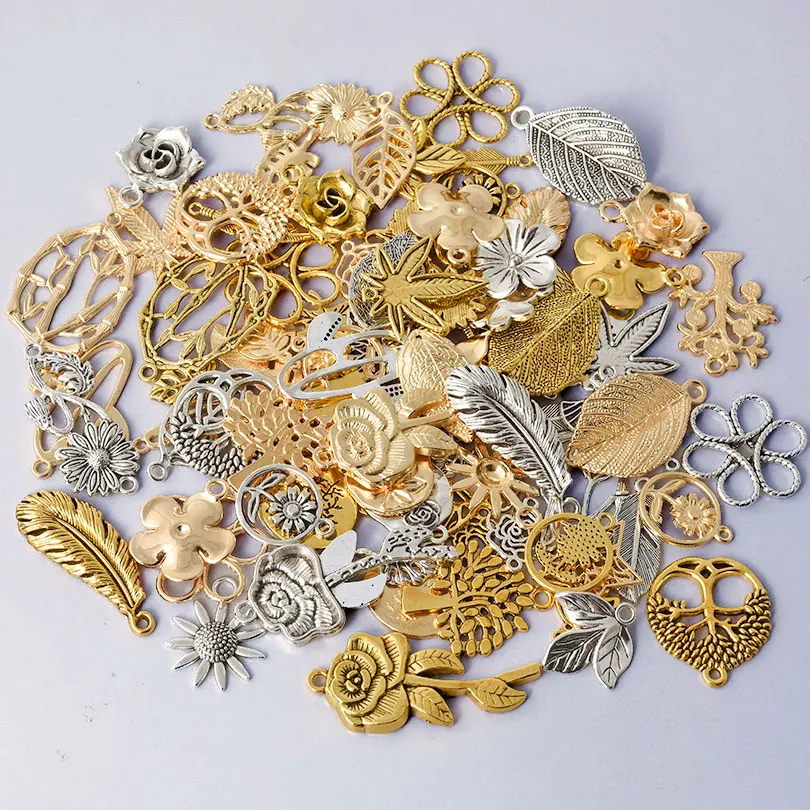 20pcsDifferentRandomMixFlowerJewelryMakingSuppliesCactusLeaf