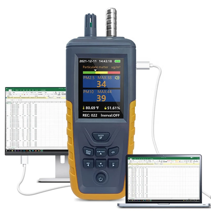 

TC-8100 High Sensitivity PM2.5 Detector Particle Monitor Professional Dust Air Quality Monitoring Meter Air Analyzer