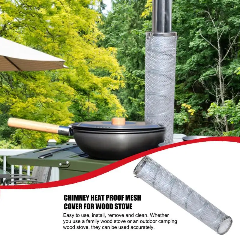 Wood Stove Chimney Cover Scalding-resistant Spark Arrestor Mesh For Stove  Pipe Heating Stove Pipe Replacement Parts For Home