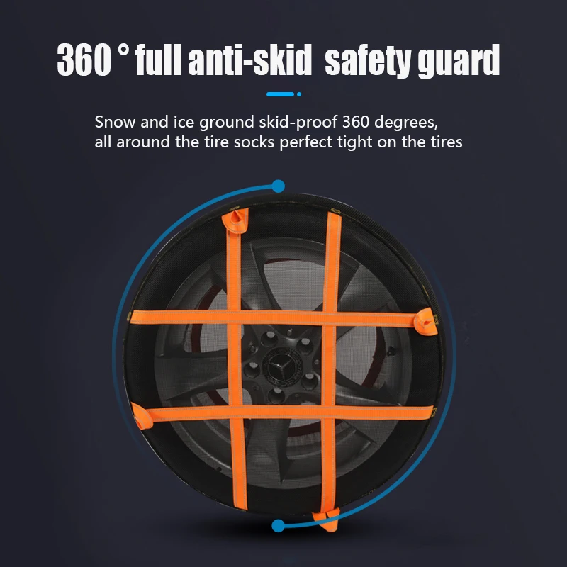 Snow Chain Tyre Chain Set Wheel Ties Belts Car Tires Chains Winter Full Wrapped Anti-Slip Sock Anti Skid Snow Emergency