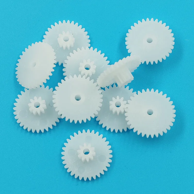 32102A 32102B 32102.5B 0.5M Plastic Steampunk Gears OD 17mm 32 Teeth + 10 Teeth 2mm Tight 2.5MM Loose Fiting DIY Model Gears transmission gear