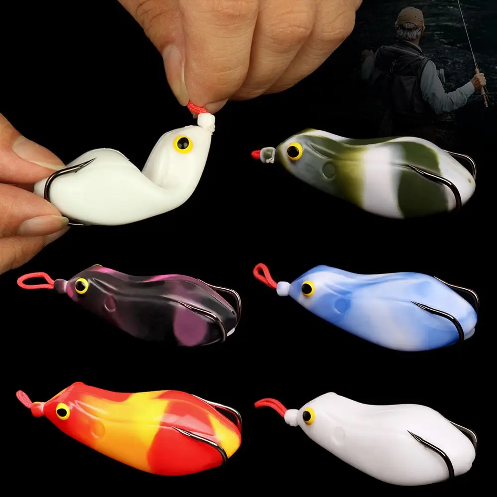 8.7cm 14g Frog Lure Soft Tube Bait Plastic Fishing Lure with Fishing Hooks Frog Artificial 3D Eyes ftk 1pc spinner bait 4g 7g 12g 18g 30g fishing lure spinner bait with beads with mustad treble hooks for lure fishing