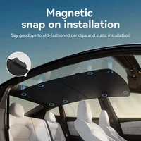 YZ For Tesla Model 3 Y Highland Juniper 2025-2026 Sun Shades Black Roof graphene Honeycomb Sunshade Car Rear Front Sunroof Glass 2