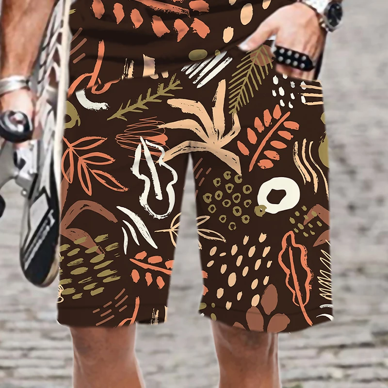 

Men's Shorts Loose Art Graffiti Pattern Elastic Waist Harajuku Men/Women Swimsuit Streetwear Beach Mens Clothing 3D Printed Cool
