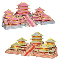 EPang Palace 3D Wooden Puzzle Jigsaw Chinese History Building House Model DIY Kids Educational Toys For Children Adult Gift 1