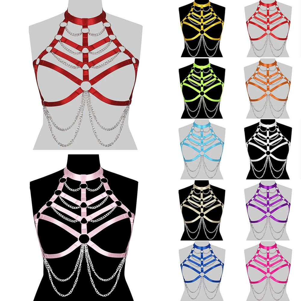 

Женский Фетиш-Бюстгальтер Goth Frame, регулируемый бюстгальтер с ремешками