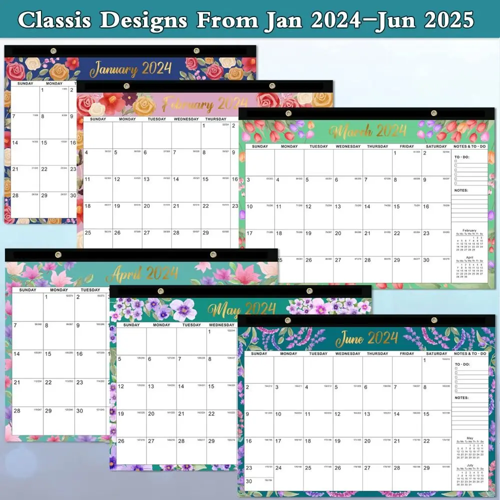 

2024 Large Wall Calendar Desk Calendar To-do lists Yearly Monthly Weekly Daily Planner To Do List Hanging Agenda