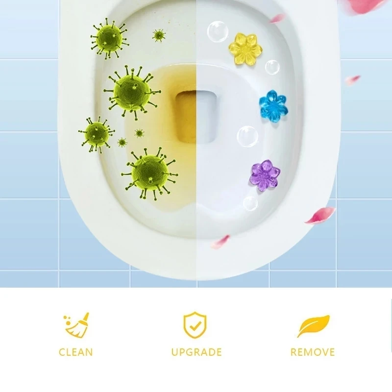 Flower Aroma Toilet Cleaning Gel Toilet Deodorant Cleaner Aroma Removing Odor Cleaning Household 1 Pcs toilet cleaning tool
