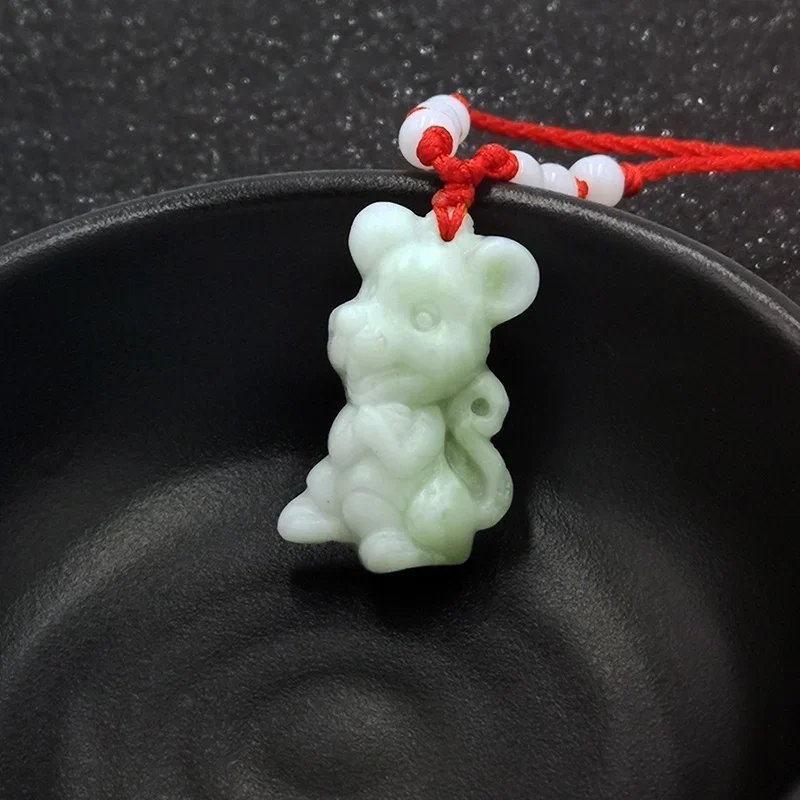 Natural White Jade Chinese Zodiac Pendant Necklace for Women jade jewelry,pendant necklace