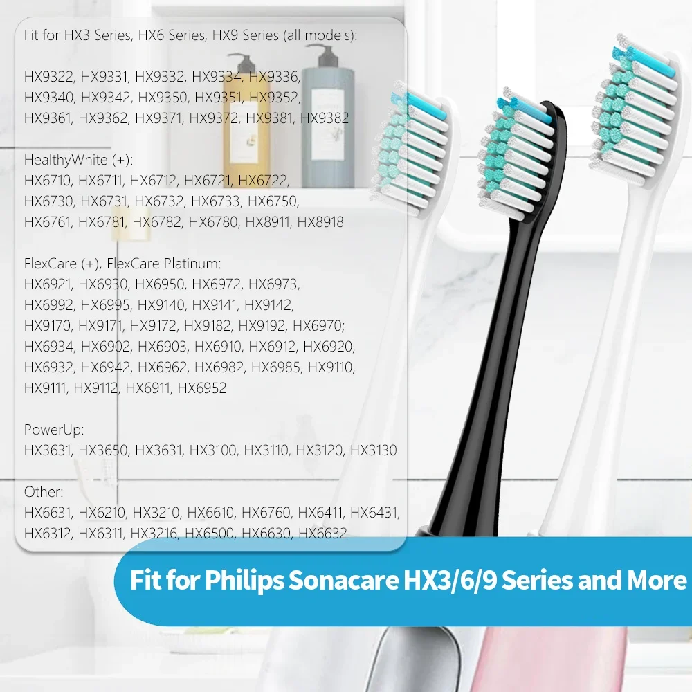 필립스 Sonicare 칫솔 헤드용 전동 칫솔 교체 헤드, 음파 진동 청소 칫솔 헤드