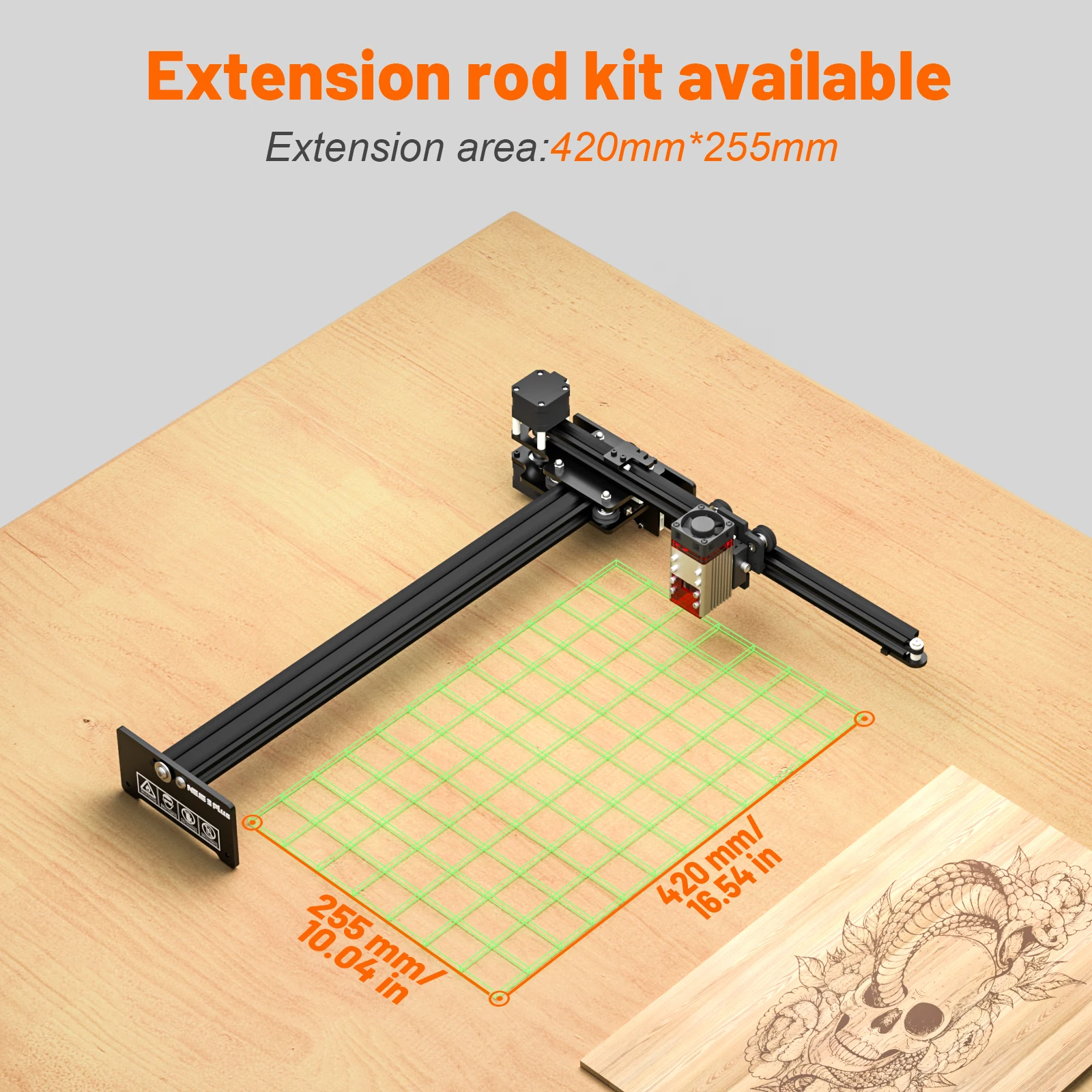 Laser Engraving Machine Wood Router Machine NEJE 3 Plus A40640 80W Dual Beam Laser Engraver and Cutter 255x420mm CNC Wood Router / Engraving / Cutting Machine
