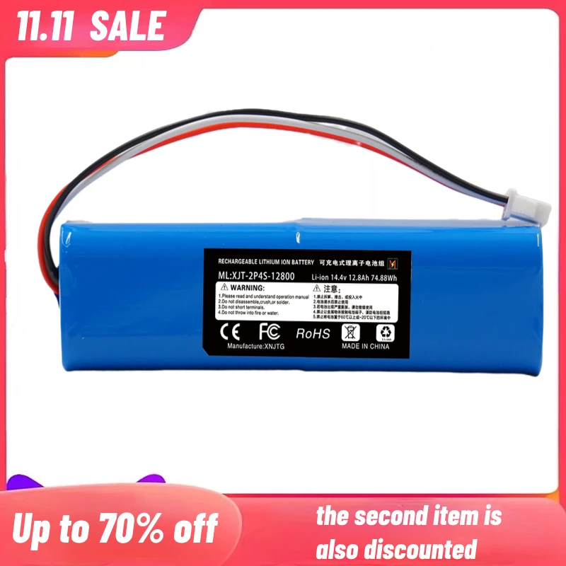 

100% New Original For XiaoMiLydsto R1 Rechargeable Li-ion Battery Robot Vacuum Cleaner R1 Battery Pack with Capacity 12800mAh